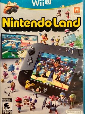 Nintendo Land Wii U Game Disc in Blue Like New